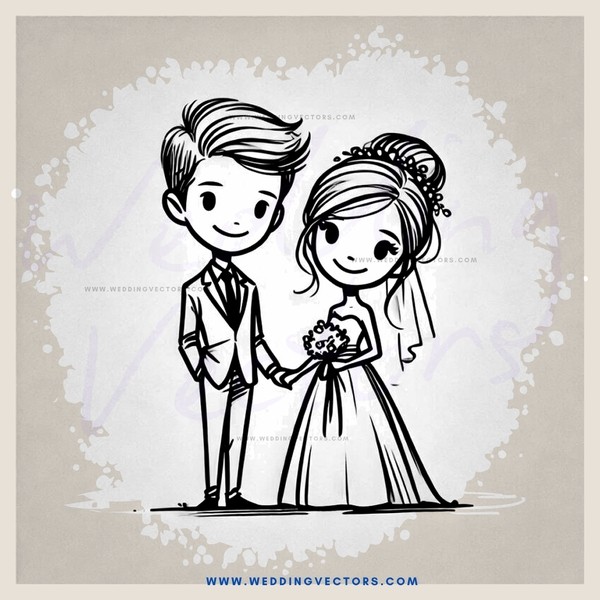 the couple are dressed in formal clothing