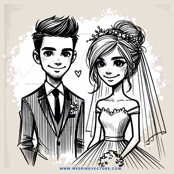 a bride and groom portrait in black and white