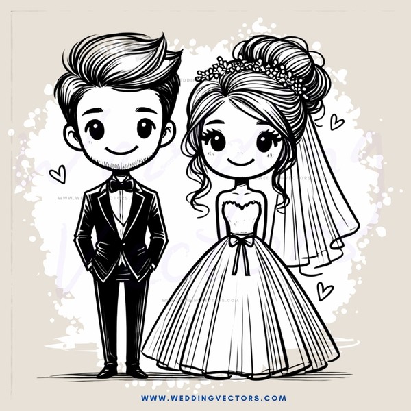 wedding couple smile for picture