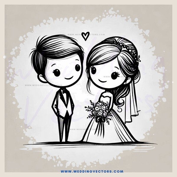a couple on their wedding day