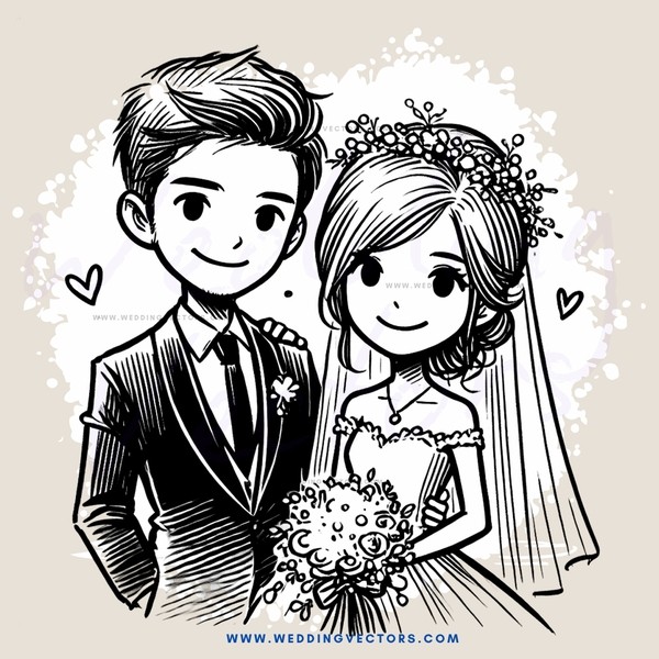 a groom and bride shot in black and white