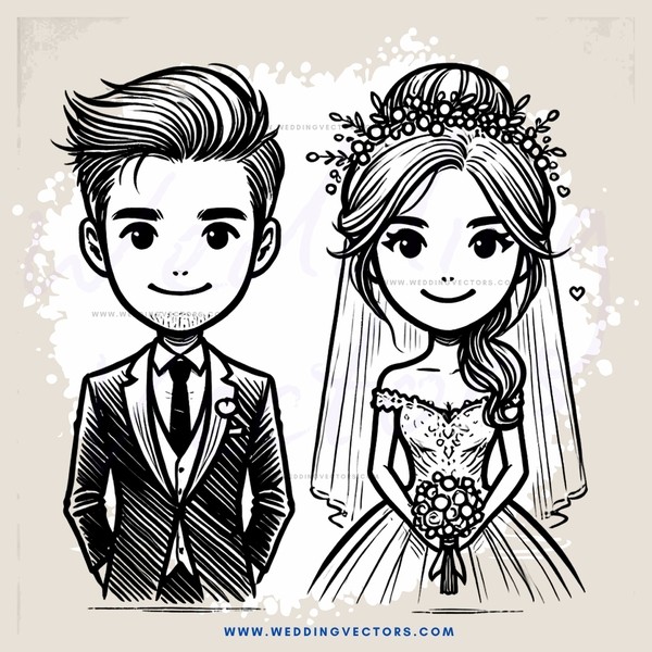 a bride and groom