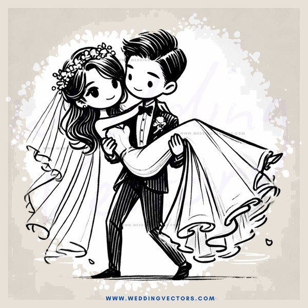 wedding bride and groom in elevated poses
