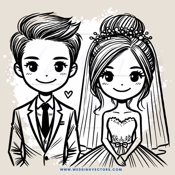 smiling couple portrait in black and white