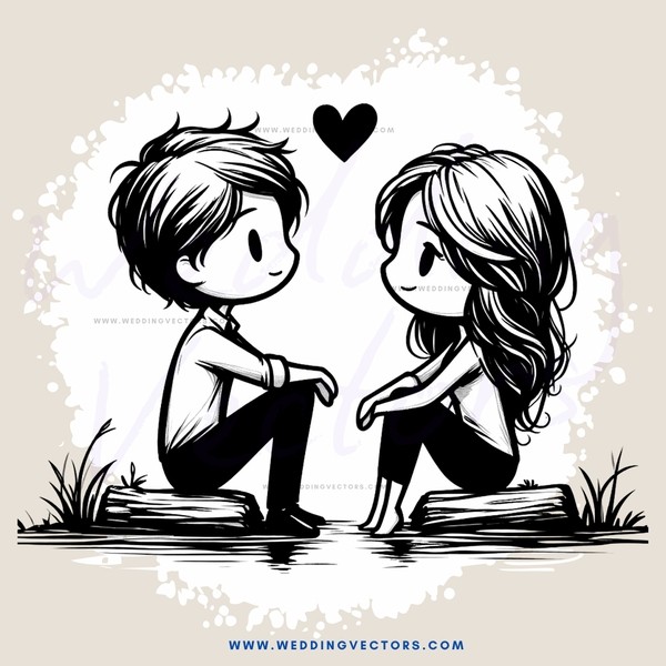 boy and girl sitting on grass