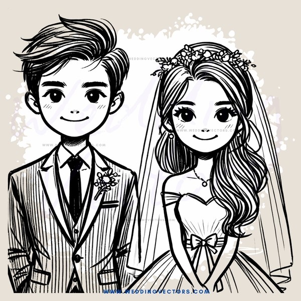 wedding portrait (cartoon)