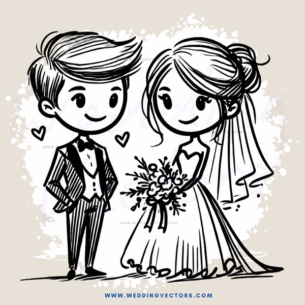 a bride and groom exchange gifts