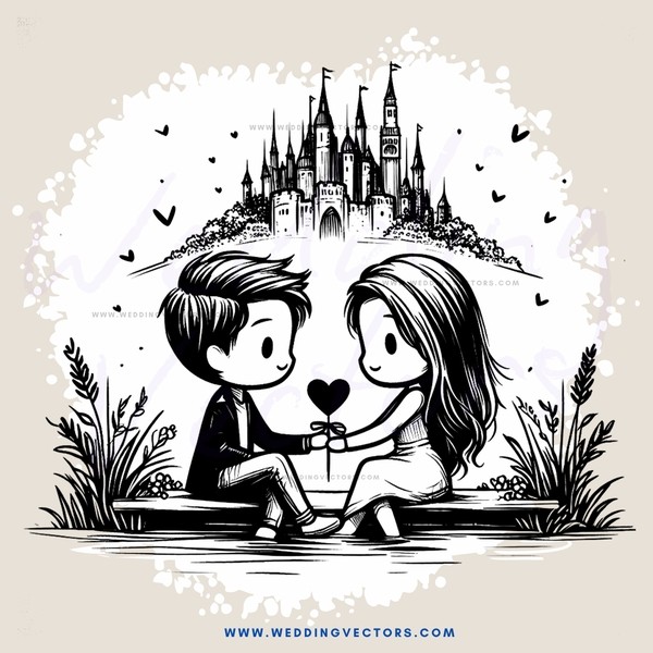 boy and girl sitting by water