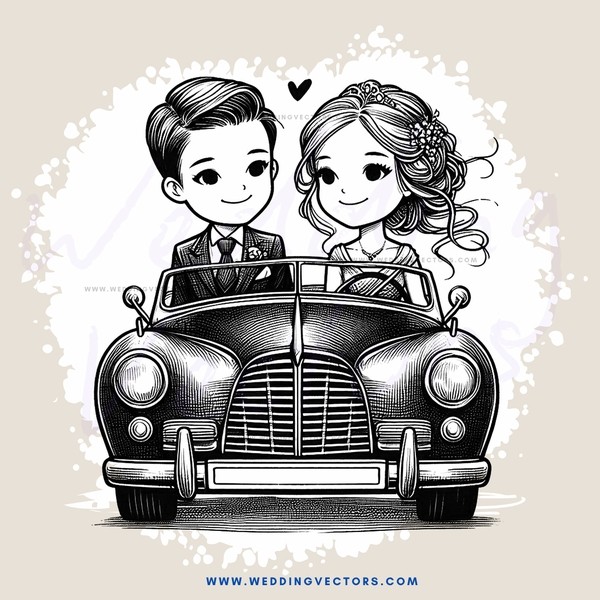 a caring couple in their wedding photo