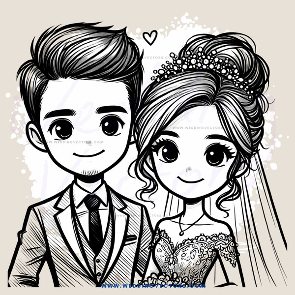 a bride and groom