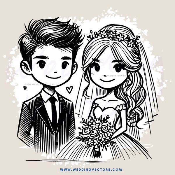 the happy bride and groom