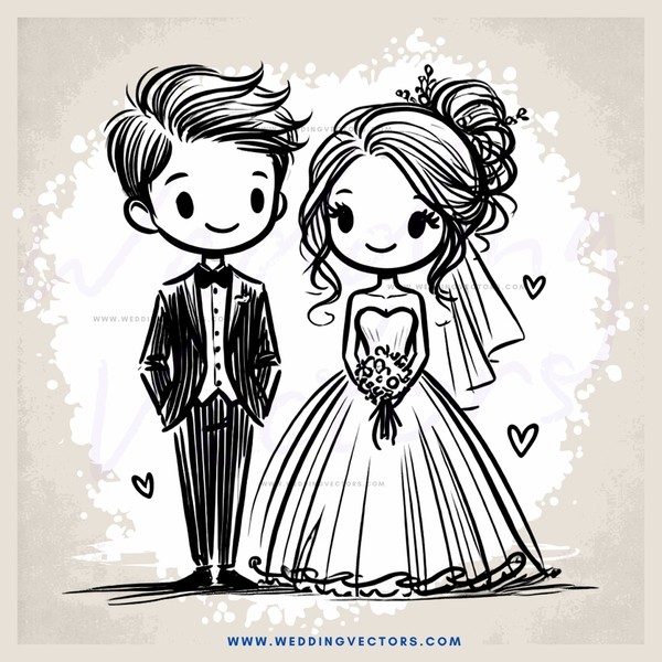 bride and groom picture with flowers