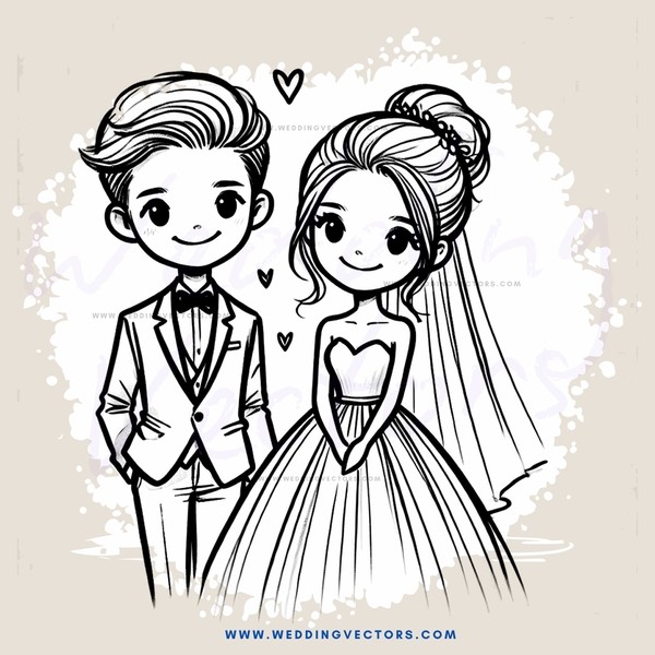 a young couple standing together