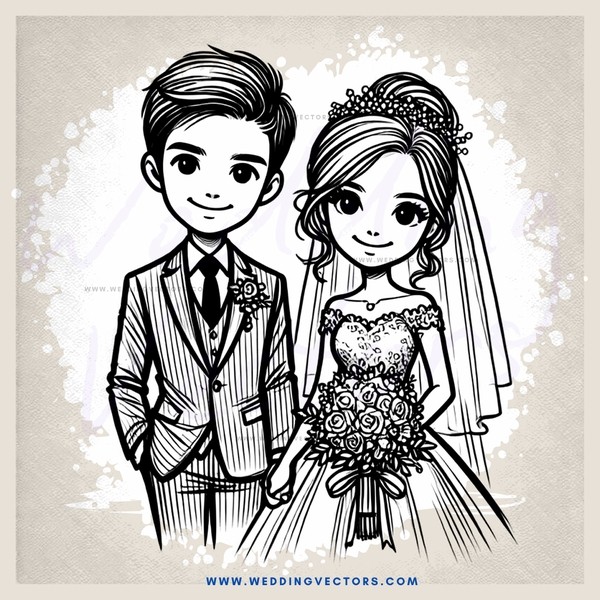 a bride and groom