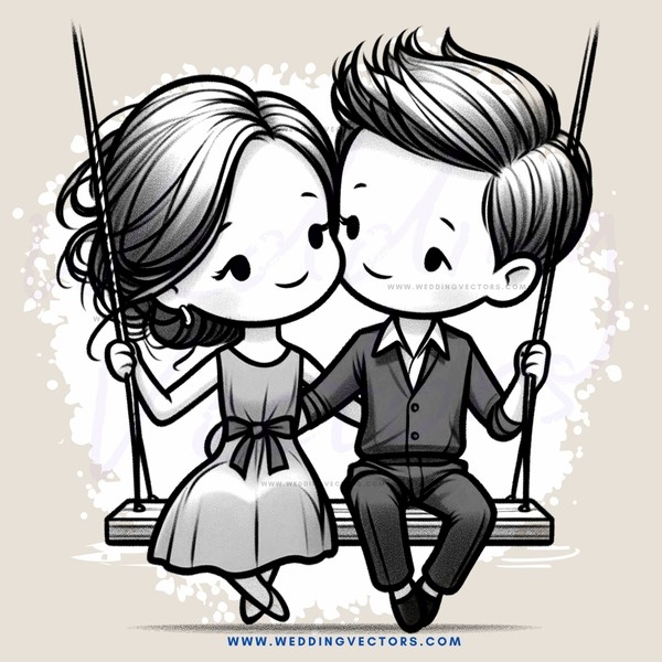 two people on swings