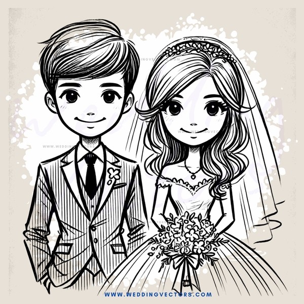 a happy couple getting married