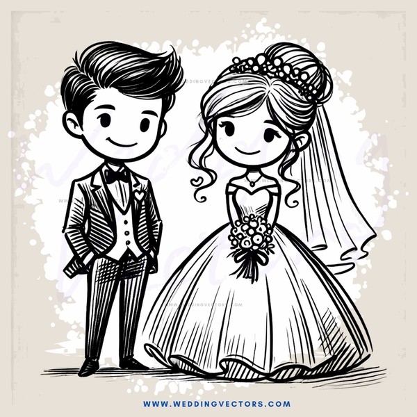 wedding portrait (in black and white)