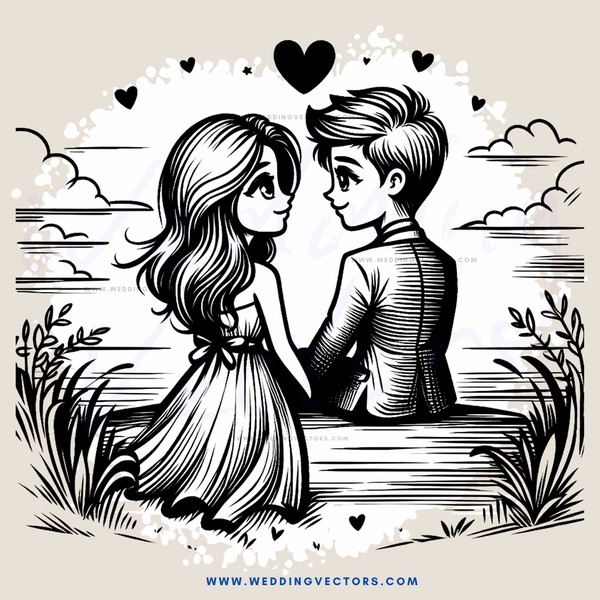 boy and girl sitting together