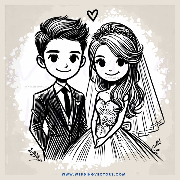 cartoon boy and girl together