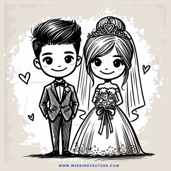 a young couple standing together