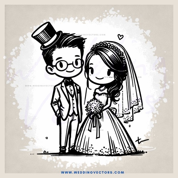 cartoon wedding gift box