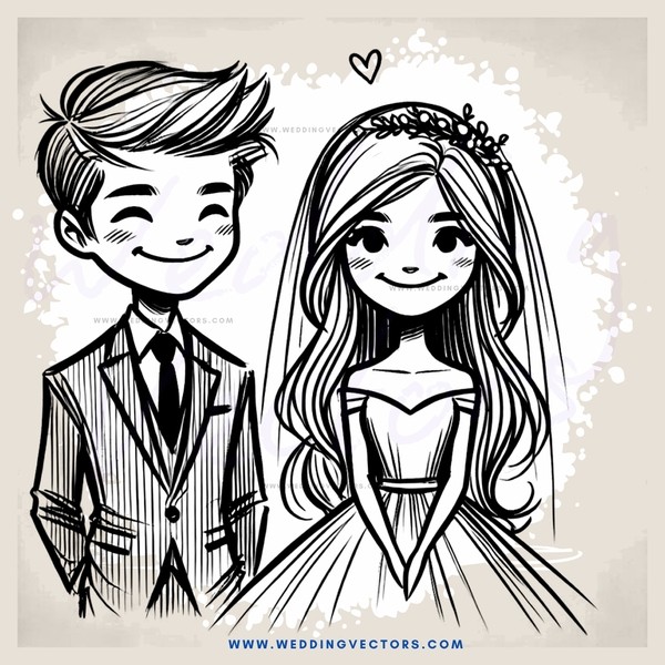 a young couple standing together