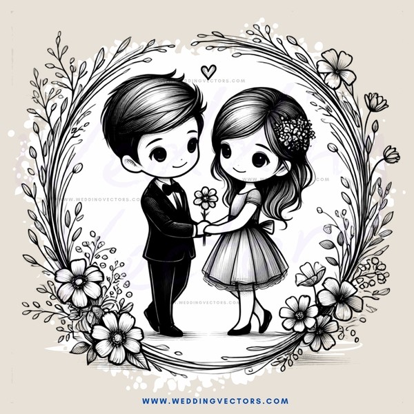 a couple in a garden
