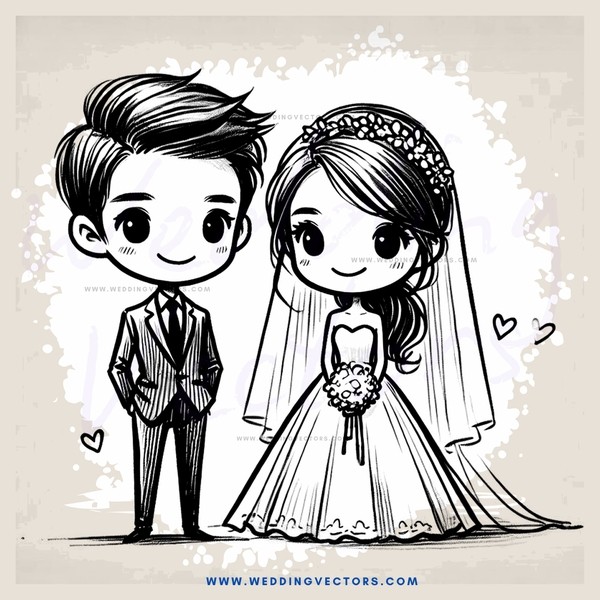 a bride and groom