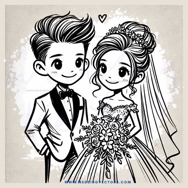 a wedding portrait in black and white