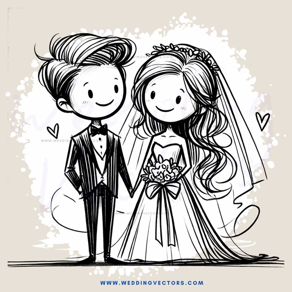 a couple on their wedding day