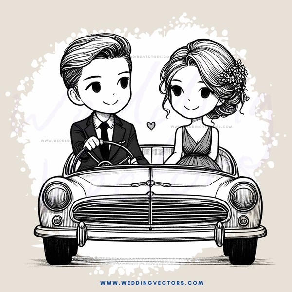 a couple on a car ride