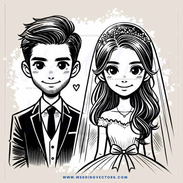 a couple in black and white