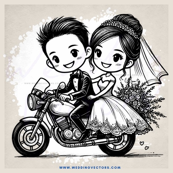 wedding motorcycle gift card
