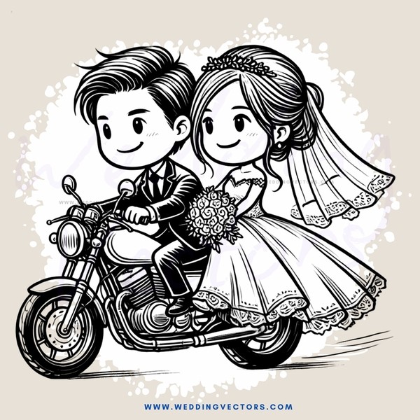 wedding motorcycle ride