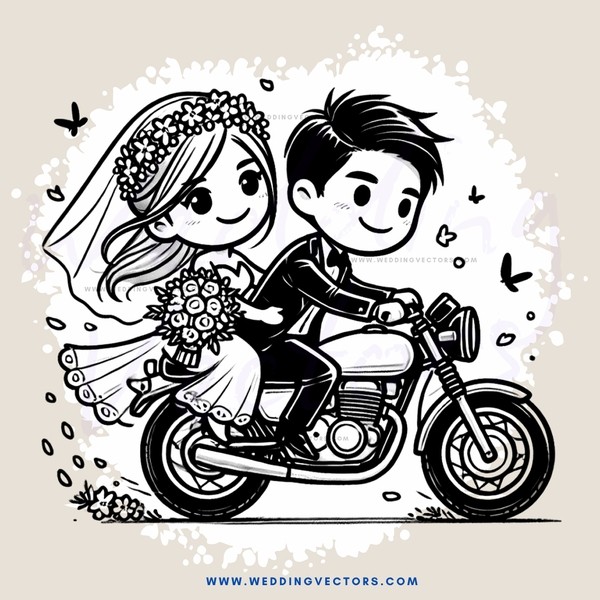 couple on motorcycle