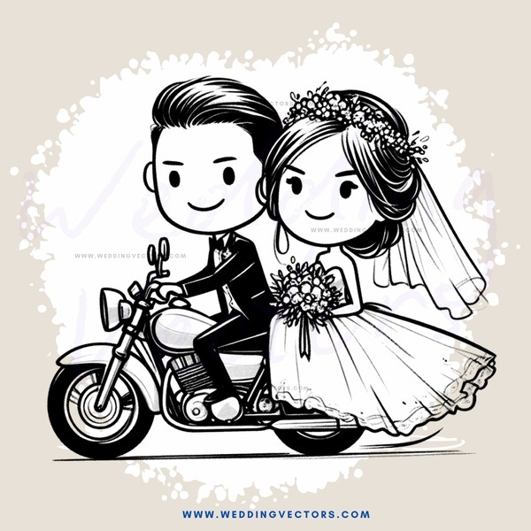 a couple on a motorcycle