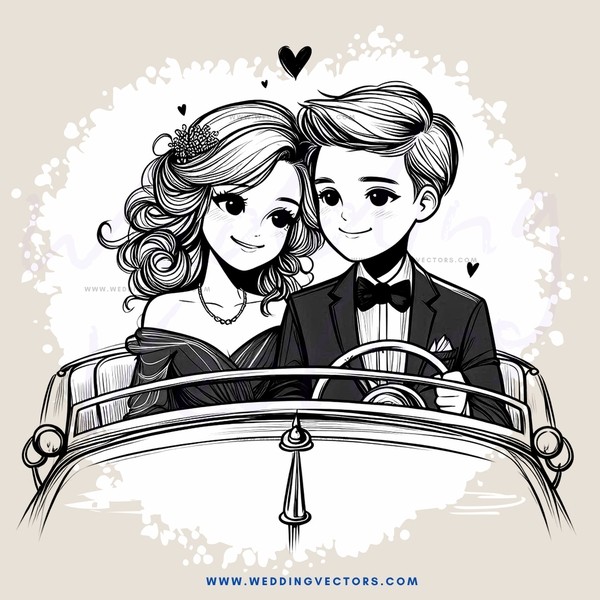 a man and woman sitting together on an automobile