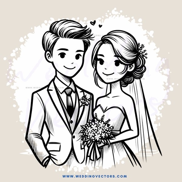 wedding picture with man and woman