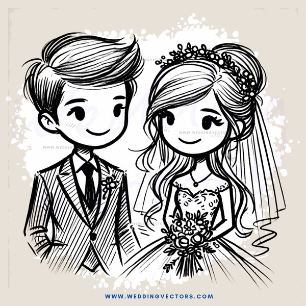 groom and bride on their wedding day