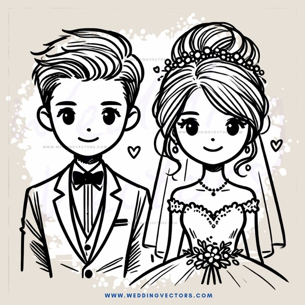 the bride and groom in the wedding picture