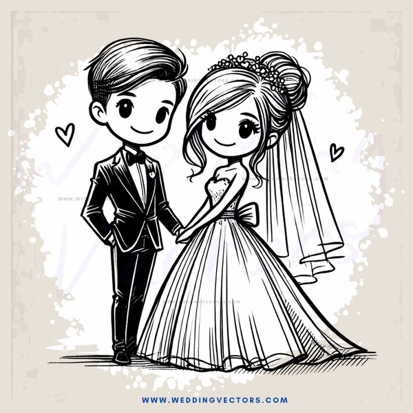 a bride and groom together