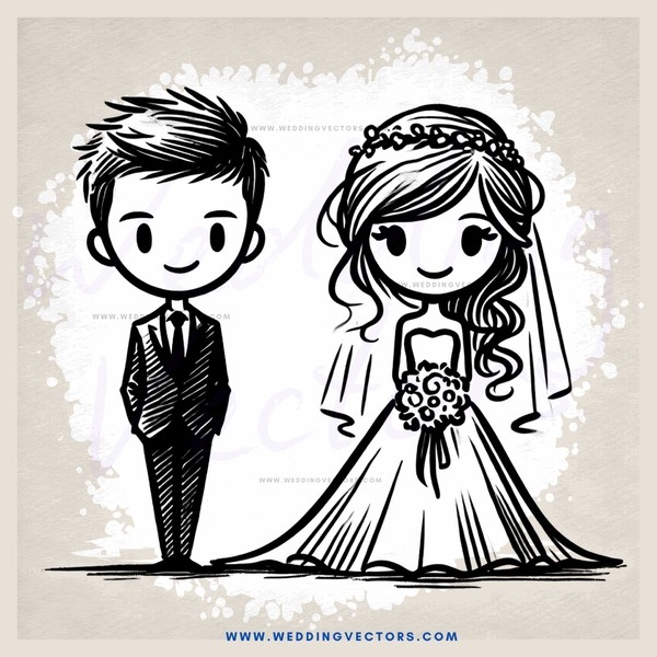 a couple on their wedding day