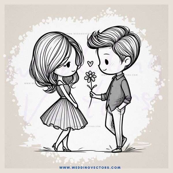 love icon in black and white