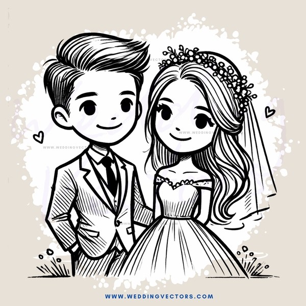a couple on their wedding day