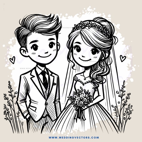 engaged couple holding flowers