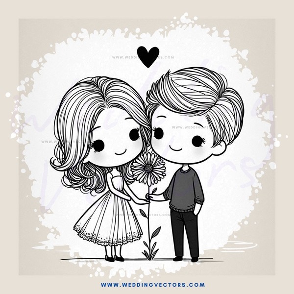 a boy and girl standing together