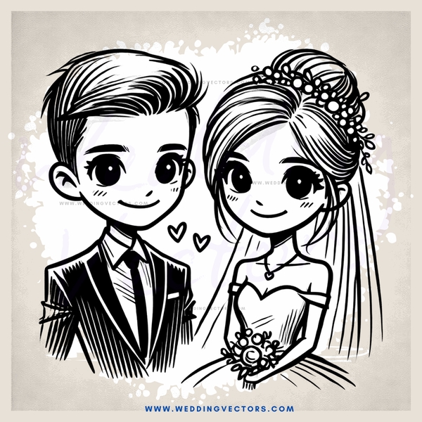 love drawn in black and white