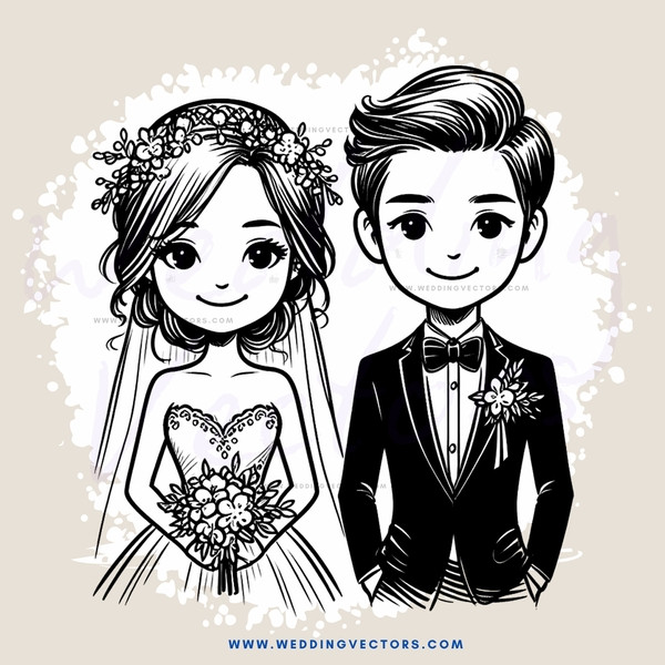 a bride and groom