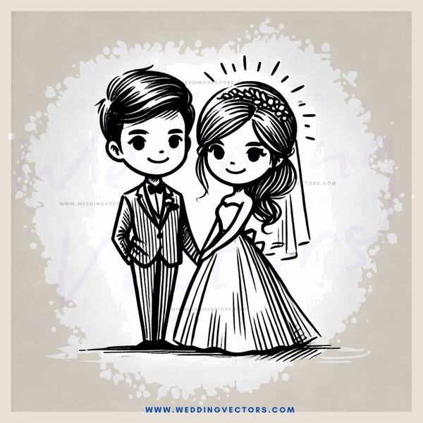 a wedding engagement illustration