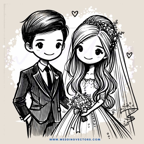 a happy couple celebrating their wedding